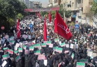 تشییع پیکر دو شهید حادثه تروریستی حرم شاهچراغ