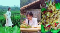 آشپزی روستایی دختر چینی در طبیعت زیبا : بامبو و مرغ رست شده