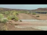 Flash Flood Washing out Road, Time Lapse
