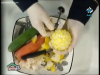 آموزش آشپزی آسان گل آرایی میوه آرایی