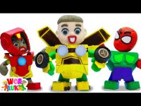 کارتون خمیر بازی قهرمانان کوچک : ساخت لباس ابر قهرمانان در خانه