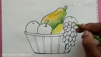 نقاشی سبد میوه