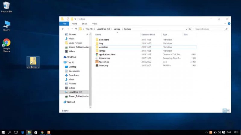  نصب وردپرس روی xampp