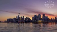 The Skyline of Toronto, ON, Canada | Day to Night Transition | 4K Timelapse Stock Footage