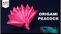 ساخت اوریگامی ساده طاووس - کاردستی با کاغذ رنگی