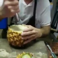 پوست کندن حرفه ایی آناناس