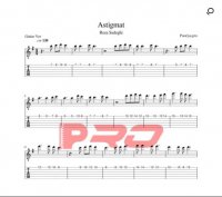 نت گیتار استیگمات رضا صادقی به همراه تبلچر