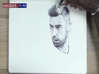 طراحی چهره برونو فرناندز هافبک طراح منچستریونایتد