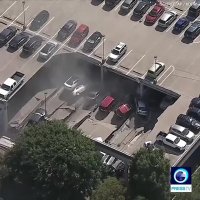 لحظه ریزش پارکینگ در دالاس آمریکا