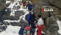 آمادگی کوهنوردان برای اعزام به محل سانحه توسط بالگرد