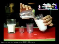 شعبده بازی : لیوان های شیر