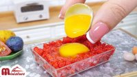 آشپزی مینیاتوری واقعی فست فود - املت گوشت
