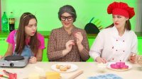 چالش غذا خوری : چالش ترفندهای غذایی متفاوت : چالش آشپزی مادر بزرگ