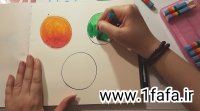 نقاشی کودک ♡روش کار با پاستل روغنی
