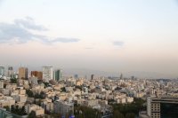 Iran Tehran Night Time lapse 4K Hilton Esteghlal Hotel