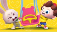 کارتون بیبی باس طولانی - تفریح و سرگرمی در زمین بازی بچگانه - به اشتراک گذاشتن اسباب بازی