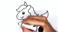آموزش نقاشی کودکانه _ نقاشی بسیار زیبای اسب تک شاخ