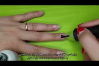 آموزش کاشت پلی ژل با قالب : مرحله دوم : زدن ضد قارچ روی ناخن - نیل آکادمی