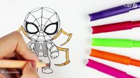 آموزش نقاشی مرد عنکبوتی آهنی  آموزش نقاشی و رنگ آمیزی کودکان