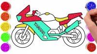 آموزش نقاشی کودکان موتور یاما