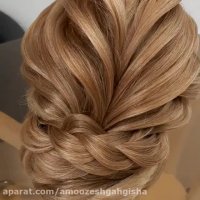 آموزش شینیون-نمونه کار های آموزشگاه آرایشگری گیشا-آموزشگاه گیشا