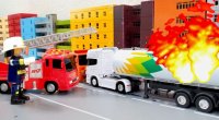 ماشین تصادفی کارتونی : آتش گرفتن تانکر حمل سوخت