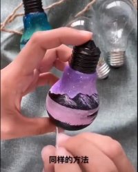 آموزش نقاشی روی لامپ