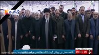 لحظه تاریخی نماز رهبر انقلاب بر آیت الله هاشمی رفسنجانی