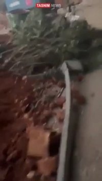 گودال ایجادشده در محل شهادت سیدحسن نصرالله