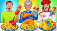 چالش غذایی مادربزرگ و قطار جادویی قسمت 2 - نودل - تفریح و سرگرمی بانوان