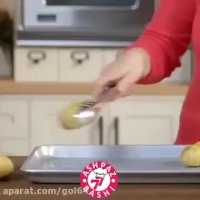 آموزش آشپزی سیب زمینی تنوری با پنیر