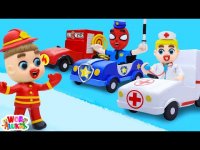 کارتون خمیر بازی قهرمانان کوچک و شغل های مختلف : پلیس آتش نشان دکتر آمبولانس