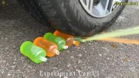 چالش خرد کردن اجسام  کرانچی خرد کردن  توپ های رنگی درمقابل ماشین!