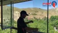 📌نمونه نصب شده شیشه بالکن متحرک
