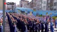 نرمش صبحگاهی مدرسه دخترانه شهیدیوسفی