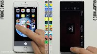مقایسه سرعت iPhone 8 Plus با Galaxy Note8 توسط PhoneBuf