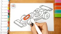 نقاشی ماشین مسابقه | آموزش نقاشی ماشین کودکان | آموزش نقاشی ساده و آسان کودکان