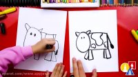 نقاشی کودکان - کشیدن نقاشی برای کودکان - آموزش کشیدن گاو