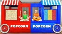 آشپزی کودکانه واقعی : پاپ کورن رنگین کمانی