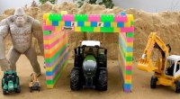 فیلم ماشین سنگین کودکانه  : حمله دایناسور و کمک بیل مکانیکی و تراکتور