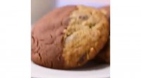 اموزش و طرز تهیه کوکی های دو طرفه شکلاتی با کره بادام زمینی