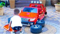 ماشین بازی کودکانه - ماشین های اسباب بازی بیل مکانیکی تراکتور تریلی آتش نشانی و موتور لگویی