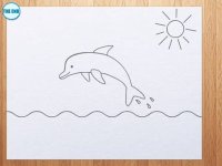 چگونه دلفین بکشیم ( نقاشی کودکانه )