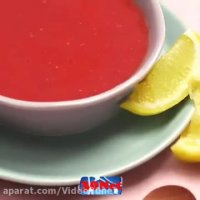 ویدئو آموزش طرز تهیه اسموتی توت فرنگی