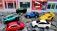 کارتون ماشین و بازی برای بچه ها : تصادف ماشین ها در خیابان قدیمی