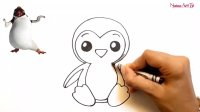 آموزش نقاشی کودکان  نقاشی پنگوئن  برنامه کودک و سرگرمی
