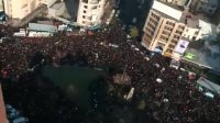 تصاویر هوایی از حضور میلیونی مردم تهران در مراسم وداع با سردار قاسم سلیمانی