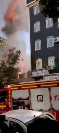 صحنه انفجار یکی از سیلندرهای گاز