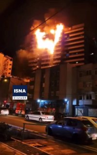 فیلم آتش سوزی بیمارستان گاندی تهران