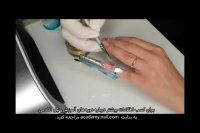 آموزش کاشت ناخن با ژل : مرحله چهارم : موادگذاری - نیل آکادمی